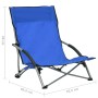 Klappbare Strandkörbe 2 Einheiten blauer Stoff von vidaXL, Gartenstühle - Ref: Foro24-312488, Preis: 61,41 €, Rabatt: %