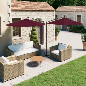 Double umbrella with burgundy steel pole 600 cm by vidaXL, Umbrellas - Ref: Foro24-312566, Price: 148,44 €, Discount: %