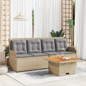 Set muebles de jardín 3 piezas y cojines ratán sintético beige de , Conjuntos de jardín - Ref: Foro24-3262103, Precio: 533,99...