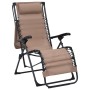 Folding lounger in taupe textilene by vidaXL, Loungers - Ref: Foro24-312469, Price: 110,16 €, Discount: %