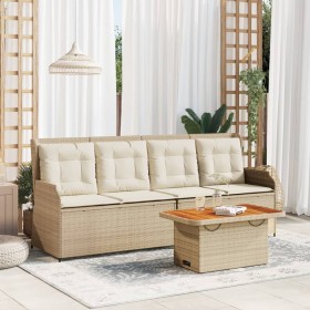 Set muebles de jardín 3 piezas y cojines ratán sintético beige de , Conjuntos de jardín - Ref: Foro24-3262446, Precio: 521,61...