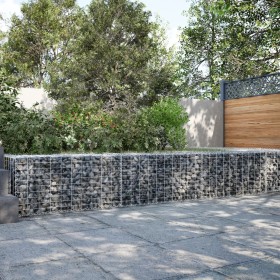 Gabion basket with galvanized iron cover 300x50x50 cm by , Pots and planters - Ref: Foro24-3295134, Price: 92,99 €, Discount: %