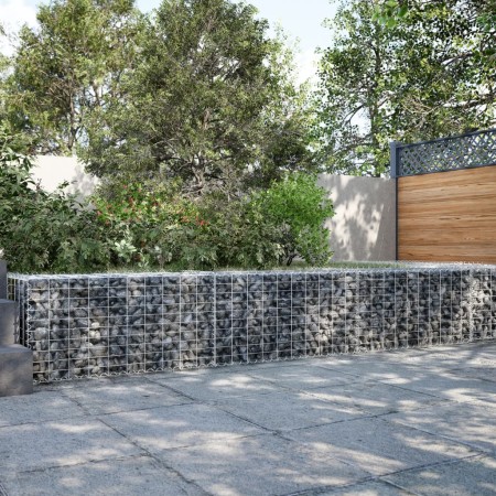 Gabion basket with galvanized iron cover 300x50x50 cm by , Pots and planters - Ref: Foro24-3295134, Price: 97,41 €, Discount: %