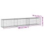 Gabion basket with galvanized iron cover 300x50x50 cm by , Pots and planters - Ref: Foro24-3295134, Price: 92,99 €, Discount: %