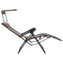 Folding lounger in taupe textilene by vidaXL, Loungers - Ref: Foro24-312469, Price: 110,16 €, Discount: %