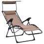 Folding lounger in taupe textilene by vidaXL, Loungers - Ref: Foro24-312469, Price: 110,16 €, Discount: %