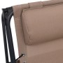 Folding lounger in taupe textilene by vidaXL, Loungers - Ref: Foro24-312469, Price: 110,16 €, Discount: %