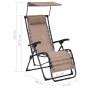 Folding lounger in taupe textilene by vidaXL, Loungers - Ref: Foro24-312469, Price: 110,16 €, Discount: %