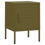 Bedside tables 2 units olive green steel 35x35x51 cm by , Nightstands - Ref: Foro24-3095205, Price: 132,74 €, Discount: %