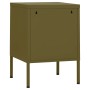 Bedside tables 2 units olive green steel 35x35x51 cm by , Nightstands - Ref: Foro24-3095205, Price: 132,74 €, Discount: %