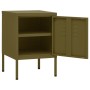 Bedside tables 2 units olive green steel 35x35x51 cm by , Nightstands - Ref: Foro24-3095205, Price: 132,74 €, Discount: %