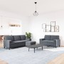 Dreiteiliges Sofaset mit dunkelgrauen Samtkissen. von , Sofas - Ref: Foro24-3278422, Preis: 557,99 €, Rabatt: %