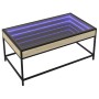 Mesa de centro con Infinity LED roble Sonoma 90x50x41 cm de , Mesas de centro - Ref: Foro24-847688, Precio: 118,24 €, Descuen...