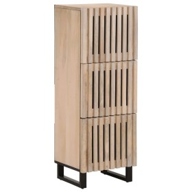 Solid mango wood tall sideboard 40x34x110 cm by , CD and DVD storage - Ref: Foro24-377582, Price: 144,99 €, Discount: %