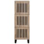 Aparador alto madera maciza de mango 40x34x110 cm de , Almacenamiento para CD y DVD - Ref: Foro24-377582, Precio: 144,99 €, D...