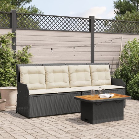 3-piece garden furniture set and black synthetic rattan cushions by , Garden sets - Ref: Foro24-3262443, Price: 491,24 €, Dis...