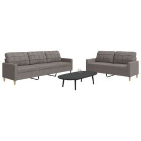 2-piece gray taupe fabric sofa set by , Sofas - Ref: Foro24-3278326, Price: 533,99 €, Discount: %