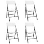 Folding garden chairs, 4 units, white HDPE by vidaXL, Garden chairs - Ref: Foro24-313556, Price: 113,29 €, Discount: %