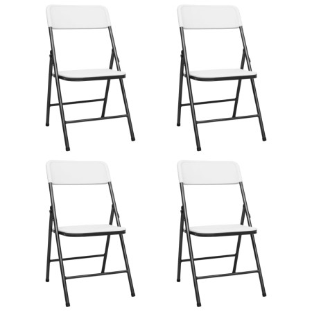 Folding garden chairs, 4 units, white HDPE by vidaXL, Garden chairs - Ref: Foro24-313556, Price: 113,29 €, Discount: %