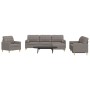 4-teiliges Sofaspiel mit Fußhocker und Kissen aus taupefarbenem Stoff. von , Sofas - Ref: Foro24-3278318, Preis: 773,40 €, Ra...