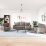 4-teiliges Sofaspiel mit Fußhocker und Kissen aus taupefarbenem Stoff. von , Sofas - Ref: Foro24-3278318, Preis: 769,25 €, Ra...