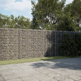 Gabion basket with galvanized iron cover 600x50x200 cm by , Pots and planters - Ref: Foro24-3295171, Price: 445,61 €, Discoun...