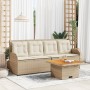 Gartenmöbel-Set 3-teilig und Kissen aus synthetischem Rattan in Beige. von , Gartensets - Ref: Foro24-3262104, Preis: 533,21 ...