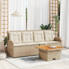 Garden furniture set 3 pieces and beige synthetic rattan cushions by , Garden sets - Ref: Foro24-3262104, Price: 533,76 €, Di...