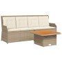 Set muebles de jardín 3 piezas y cojines ratán sintético beige de , Conjuntos de jardín - Ref: Foro24-3262104, Precio: 533,21...