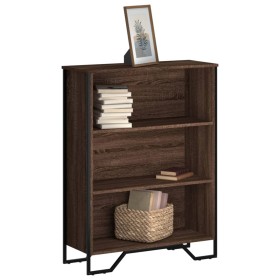 Estantería madera de ingeniería marrón roble 80x31x106 cm de , Librerías y estanterías - Ref: Foro24-848628, Precio: 72,99 €,...