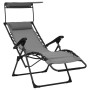 Folding chairs 2 units gray textilene by vidaXL, Loungers - Ref: Foro24-312470, Price: 174,35 €, Discount: %