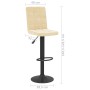 Kitchen stools 2 units cream velvet by , Kitchen stools - Ref: Foro24-335762, Price: 134,39 €, Discount: %