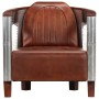 Brown genuine leather aviator armchair by , Armchairs - Ref: Foro24-247796, Price: 483,94 €, Discount: %