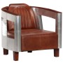 Sillon de aviador de cuero auténtico marrón de , Sillones - Ref: Foro24-247796, Precio: 482,05 €, Descuento: %