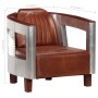 Sillon de aviador de cuero auténtico marrón de , Sillones - Ref: Foro24-247796, Precio: 482,05 €, Descuento: %