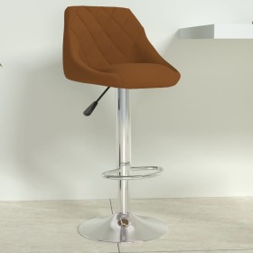 Brown velvet kitchen stool by , Kitchen stools - Ref: Foro24-335292, Price: 87,99 €, Discount: %