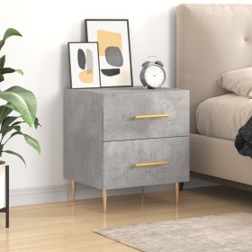 Mesita de noche madera ingeniería gris hormigón 40x35x47,5 cm de , Mesitas de noche - Ref: Foro24-827284, Precio: 47,77 €, De...