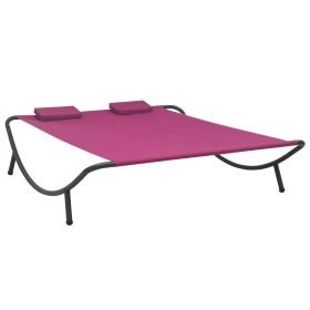 Pink fabric outdoor lounger by vidaXL, Outdoor beds - Ref: Foro24-313532, Price: 80,99 €, Discount: %