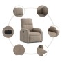 Electric reclining armchair in gray taupe microfiber fabric by , Armchairs - Ref: Foro24-3204915, Price: 271,97 €, Discount: %