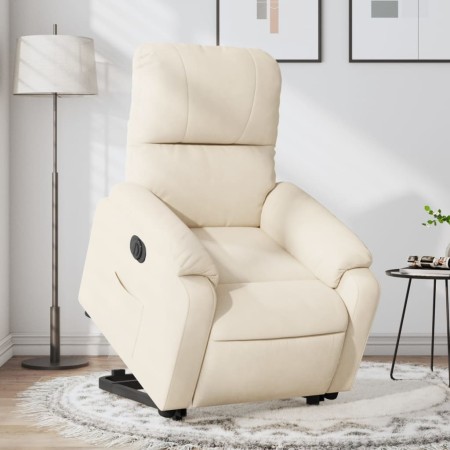 Sillón eléctrico reclinable elevable tela microfibra beige de , Sillones - Ref: Foro24-3204948, Precio: 361,99 €, Descuento: %