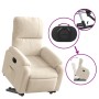 Sillón eléctrico reclinable elevable tela microfibra beige de , Sillones - Ref: Foro24-3204948, Precio: 361,99 €, Descuento: %