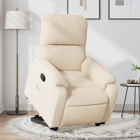 Sillón reclinable elevable tela de microfibra beige de , Sillones - Ref: Foro24-3204934, Precio: 284,40 €, Descuento: %