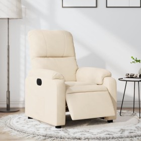 Electric reclining armchair in beige microfiber fabric by , Armchairs - Ref: Foro24-3204920, Price: 237,81 €, Discount: %