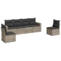 Garden sofa set 6 pieces and gray synthetic rattan cushions by , Modular outdoor sofas - Ref: Foro24-3251149, Price: 448,61 €...