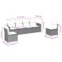 Garden sofa set 6 pieces and gray synthetic rattan cushions by , Modular outdoor sofas - Ref: Foro24-3251149, Price: 448,61 €...