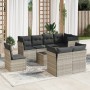 Garden furniture set 9 pieces and light gray synthetic rattan cushions by , Garden sets - Ref: Foro24-3217942, Price: 664,12 ...