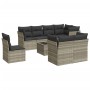 Garden furniture set 9 pieces and light gray synthetic rattan cushions by , Garden sets - Ref: Foro24-3217942, Price: 664,12 ...