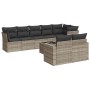 Set muebles jardín 9 pzas y cojines ratán sintético gris claro de , Conjuntos de jardín - Ref: Foro24-3219222, Precio: 647,70...