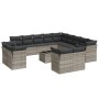 Gartensofa-Set, 14-teilig, mit Kissen, aus hellem grauen Kunststoff-Rattan. von , Gartensets - Ref: Foro24-3218562, Preis: 1,...