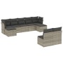 Set muebles jardín 9 pzas y cojines ratán sintético gris claro de , Conjuntos de jardín - Ref: Foro24-3218272, Precio: 603,64...